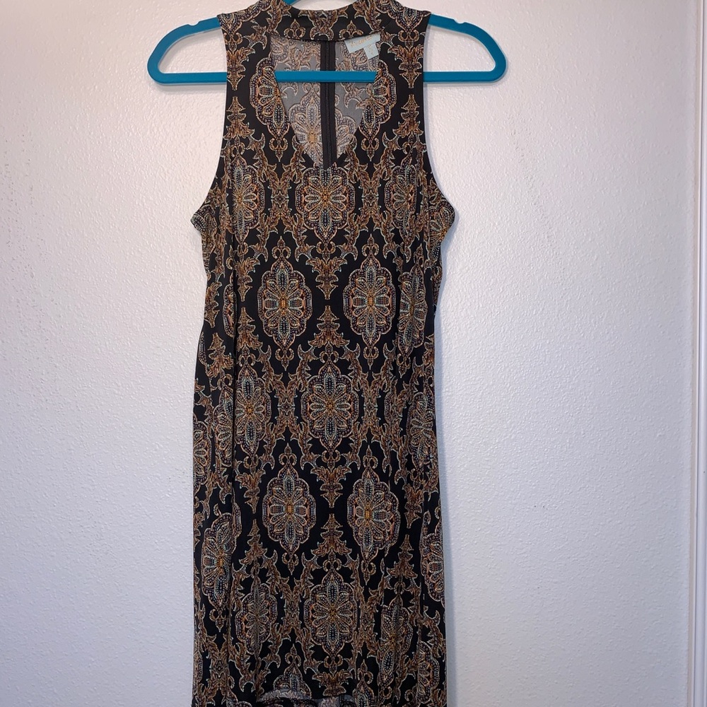Veronica M patterned dress with cutout - Picture 1 of 8